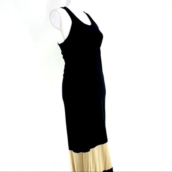 MOSSIMO / Black & Tan - Color Block Maxi Dress / Small - Picture 9 of 11